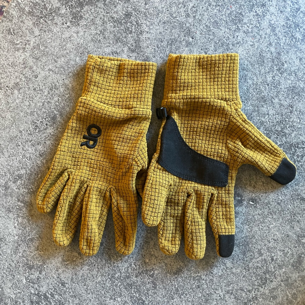 Outdoor Research Trail Mix Gloves in Ochre Color